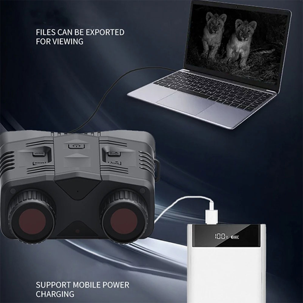 Gambar produk Xiyear Teropong Binocular IR Night Vision Video Recorder 10x Zoom 4K - NOO3