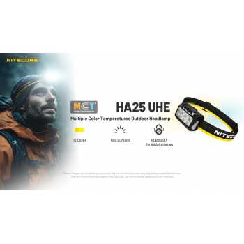 Gambar produk NITECORE Senter Kepala Headlamp LED MCT 3in1 Color IP66 800 Lumens - HA25 UHE