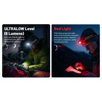 Gambar produk NITECORE Senter Kepala Headlamp LED MCT 3in1 Color IP66 800 Lumens - HA25 UHE