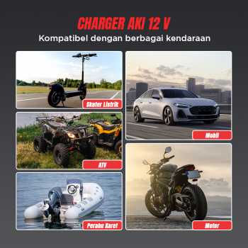 Gambar produk ReUni Charger Aki Mobil Motor Lithium Intelligent 7 Stage Charging - 12V10A