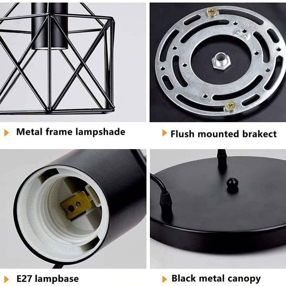 Depuley Lampu Gantung Vintage Pendant Light Adjustable Iron E27 - DE27 Gambar produk Depuley Lampu Gantung Vintage Pendant Light Adjustable Iron E27 - DE27