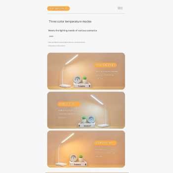 Gambar produk FEIMEI Lampu Meja Belajar 3in1 Color Desk Lamp Rechargeable 1200mAh - T1903