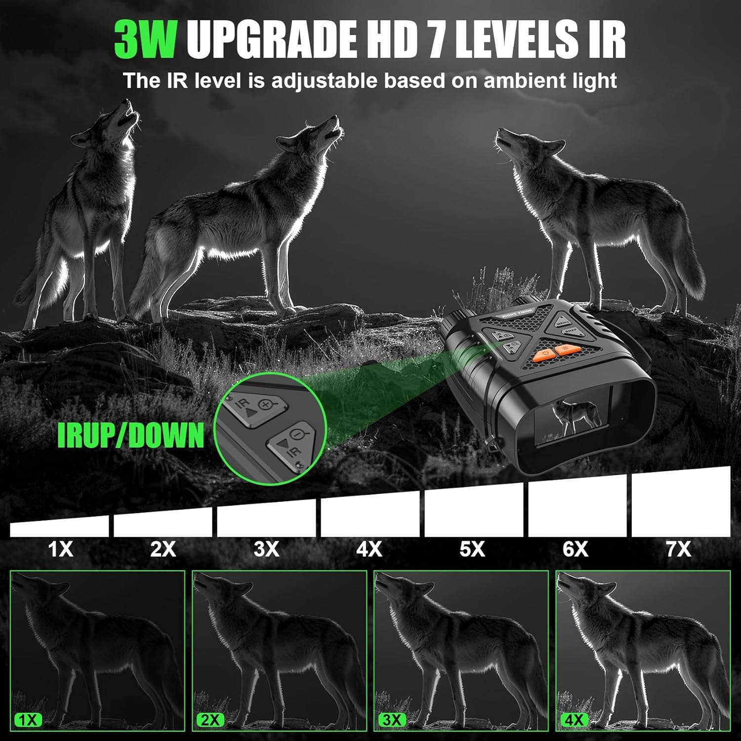 Inskam Teropong Binocular Night Vision 10x Zoom 2.8 Inch 2000mAh - R20 Gambar produk Inskam Teropong Binocular Night Vision 10x Zoom 2.8 Inch 2000mAh - R20