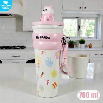 One Two Cups Botol Minum Tumbler Air Panas Dingin with Straw 700ml - KM-177