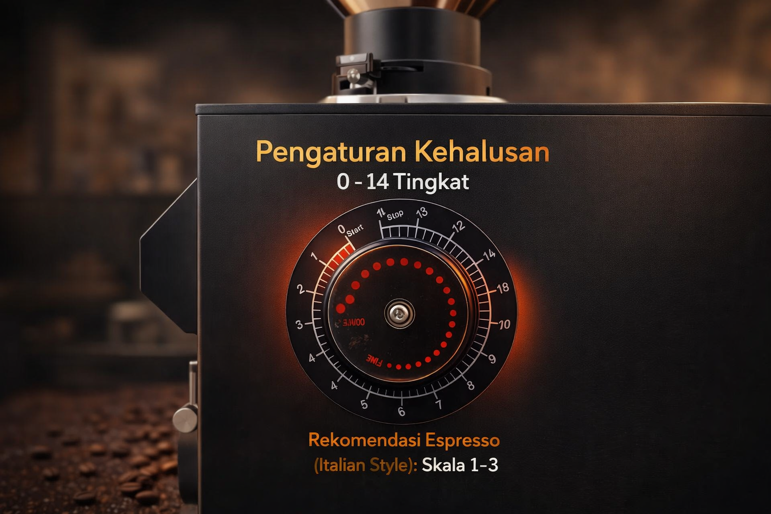 Trieste Penggiling Biji Kopi Coffee Grinder Auto Tamper 350W 450gr - K-64Y Gambar produk Trieste Penggiling Biji Kopi Coffee Grinder Auto Tamper 350W 450gr - K-64Y