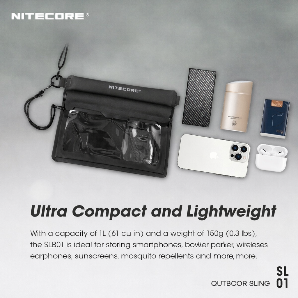 Gambar produk NITECORE Tas Sling Bag Multifungsi Outdoor 2in1 Modular IPX8 PVC 500D - SLB01