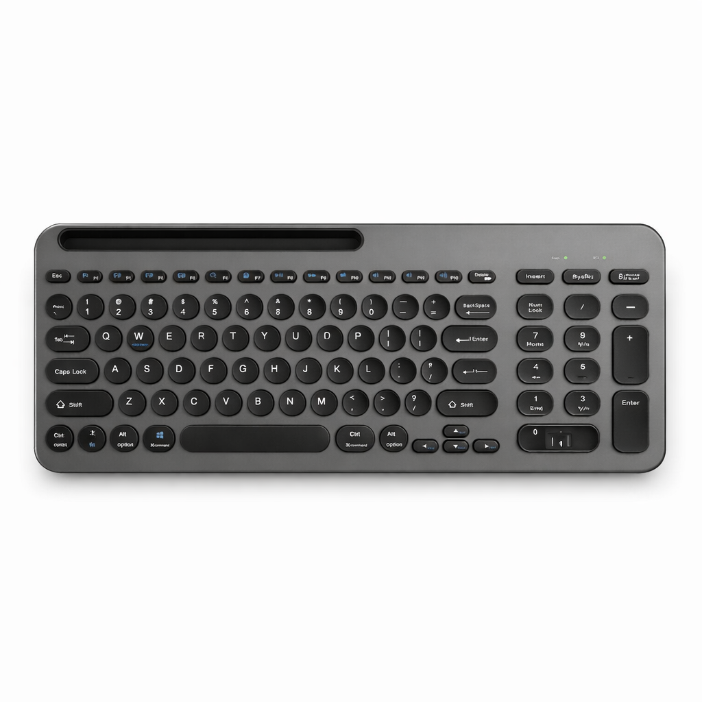 Gambar produk JOMAA Keyboard Dual Wireless Bluetooth 2.4G with Phone Stand Type C - MLD-570