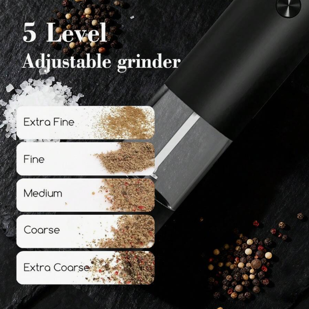 One Two Cups Alat Penggiling Biji Lada Elektrik Grinder 300mAh 2 PCS - EG-A-BS Gambar produk One Two Cups Alat Penggiling Biji Lada Elektrik Grinder 300mAh 2 PCS - EG-A-BS