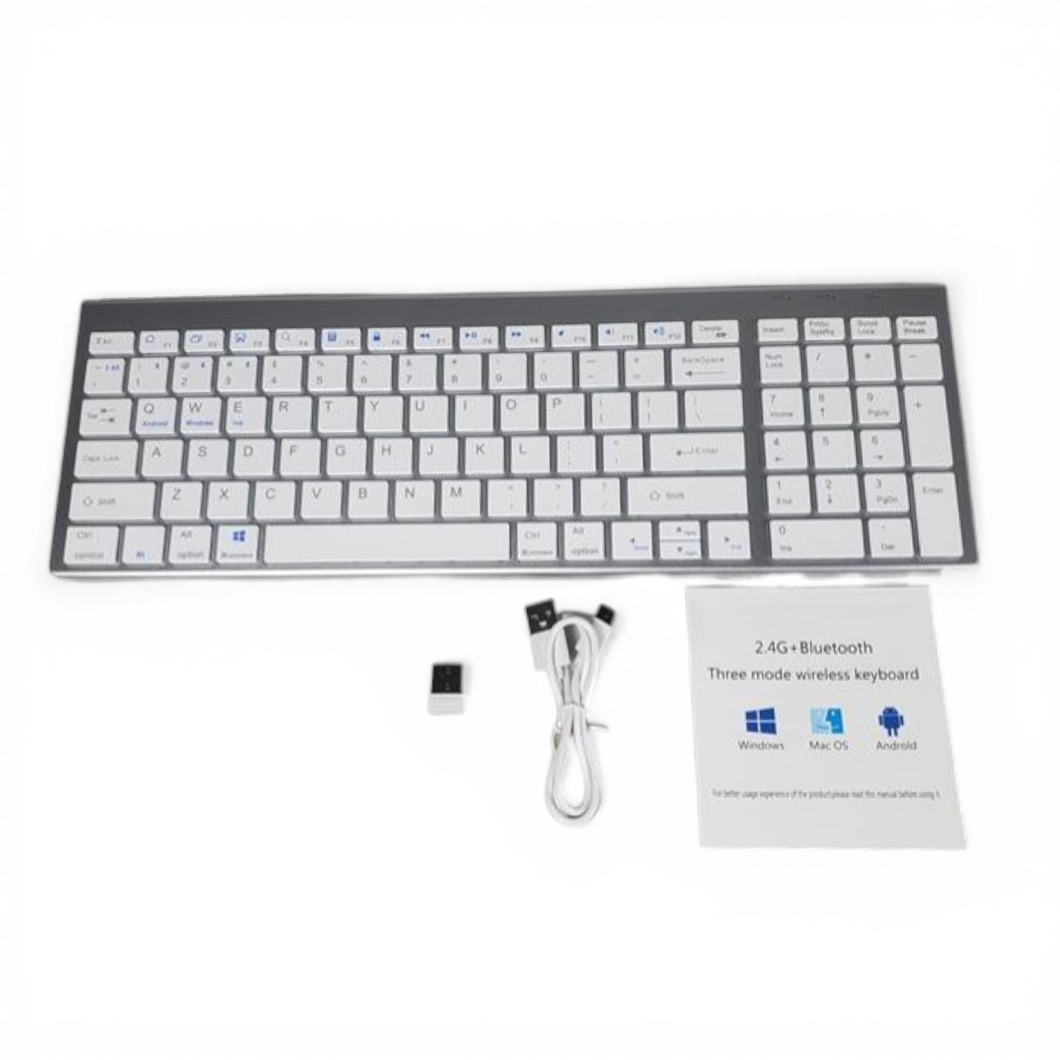 JOMAA Keyboard Dual Wireless Bluetooth Silent Click 2.4GHz Type C - MLD-580 Gambar produk JOMAA Keyboard Dual Wireless Bluetooth Silent Click 2.4GHz Type C - MLD-580