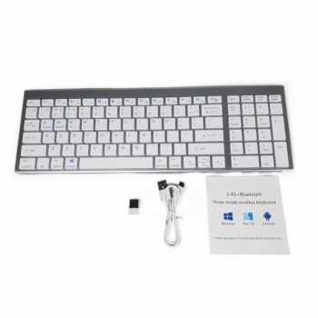 Gambar produk JOMAA Keyboard Dual Wireless Bluetooth Silent Click 2.4GHz Type C - MLD-580