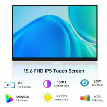 Gambar produk Taffware Portable Monitor 15.6 Inch IPS HD 1080P 60Hz Type C Mini HDMI - SJD1650