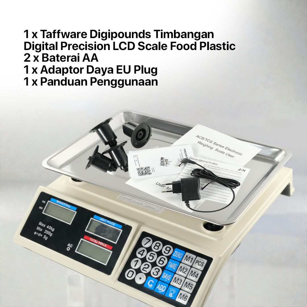 JIAHE Timbangan Buah Harga Digital Scale Pricing Dual LCD Display 40kg - 525 Gambar produk JIAHE Timbangan Buah Harga Digital Scale Pricing Dual LCD Display 40kg - 525