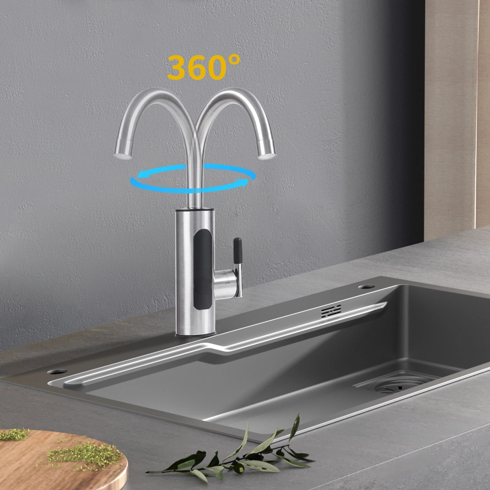 MOJOYCE Pemanas Air Keran Wastafel LCD Switch Hot and Cold 220V 3000W - RY-019 Gambar produk MOJOYCE Pemanas Air Keran Wastafel LCD Switch Hot and Cold 220V 3000W - RY-019