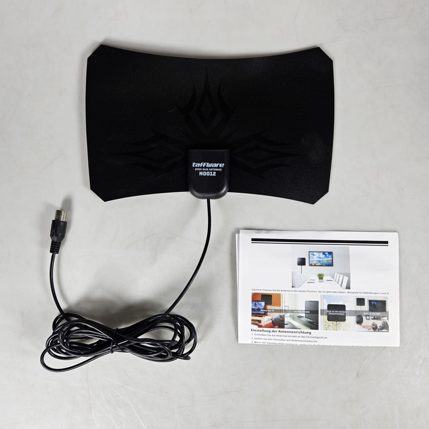 Taffware Antena TV Digital Indoor High Gain Antenna DVB-T2 25dB - N0012 Gambar produk Taffware Antena TV Digital Indoor High Gain Antenna DVB-T2 25dB - N0012