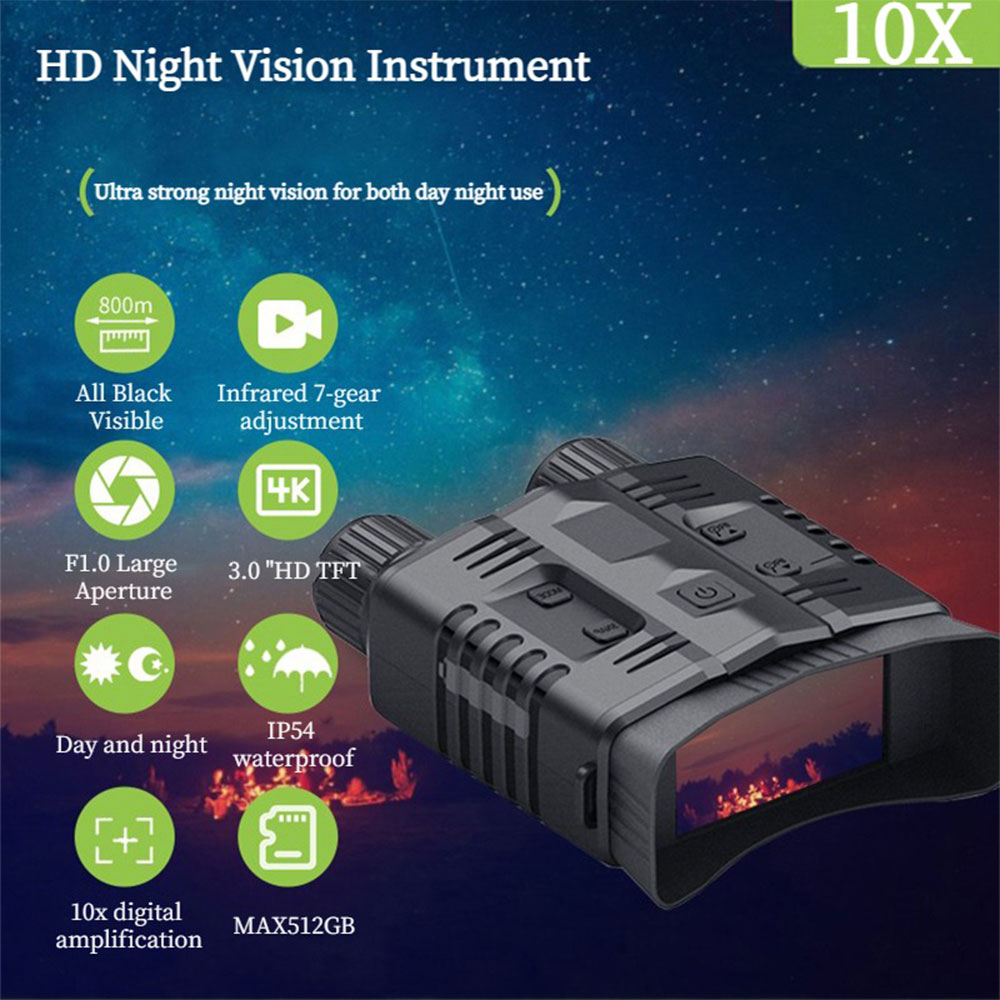 Gambar produk Xiyear Teropong Binocular IR Night Vision Video Recorder 10x Zoom 4K - NOO3