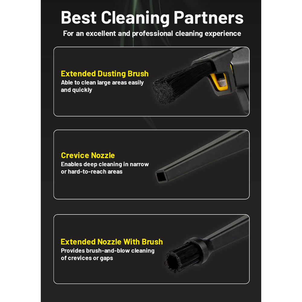 NITECORE Extension Cleaning Kit Brush Nozzle 3in1 for BB2 Blower - NIA004 Gambar produk NITECORE Extension Cleaning Kit Brush Nozzle 3in1 for BB2 Blower - NIA004