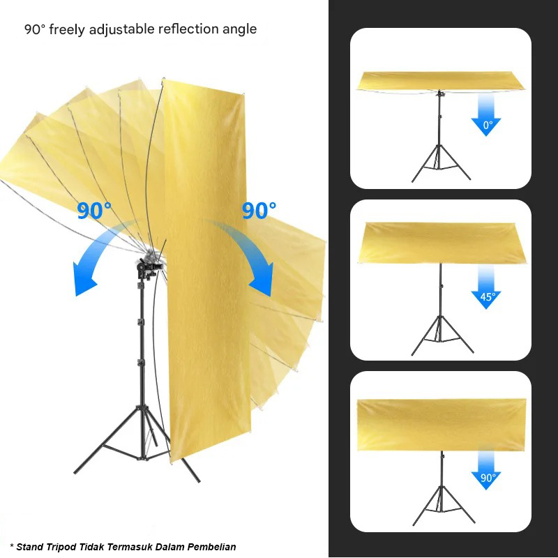 LIFER Reflektor Cahaya Fotografi Studio 4in1 2M Stand 90x180cm - BDL-10 Gambar produk LIFER Reflektor Cahaya Fotografi Studio 4in1 2M Stand 90x180cm - BDL-10