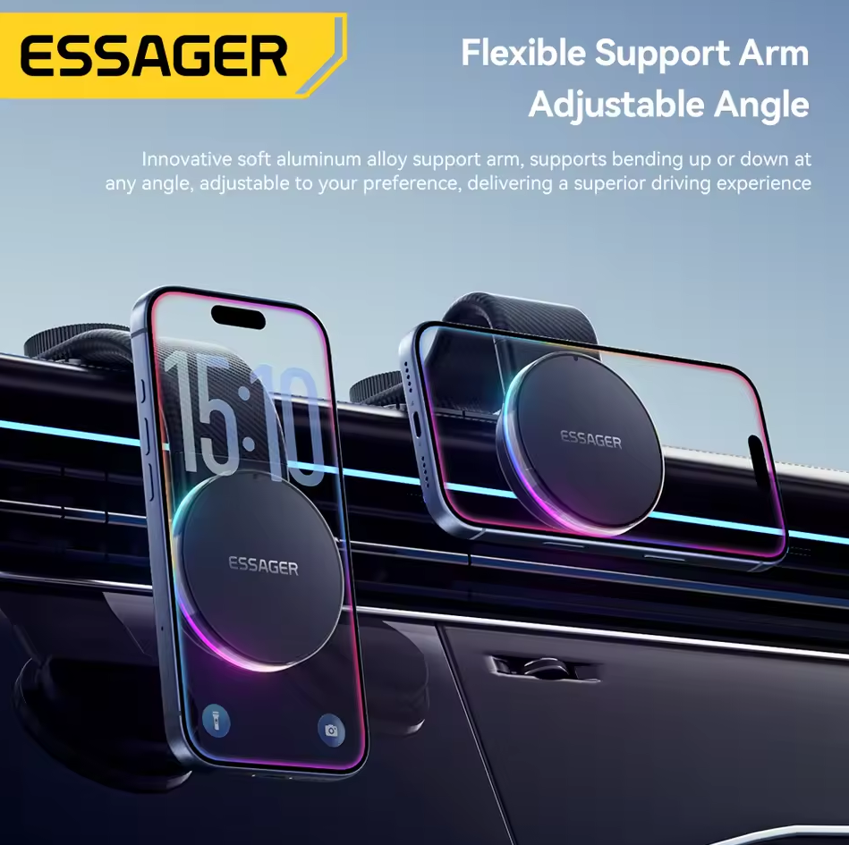ESSAGER Magnetic Smartphone Wireless Charging Car Mount Holder 15W - EZJCX-ZH01 Gambar produk ESSAGER Magnetic Smartphone Wireless Charging Car Mount Holder 15W - EZJCX-ZH01