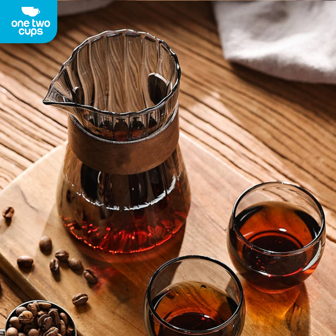 One Two Cups Coffee Server Chemex Drip Pour Over Glass Carafe 500ml - FM-5ML2 Gambar produk One Two Cups Coffee Server Chemex Drip Pour Over Glass Carafe 500ml - FM-5ML2