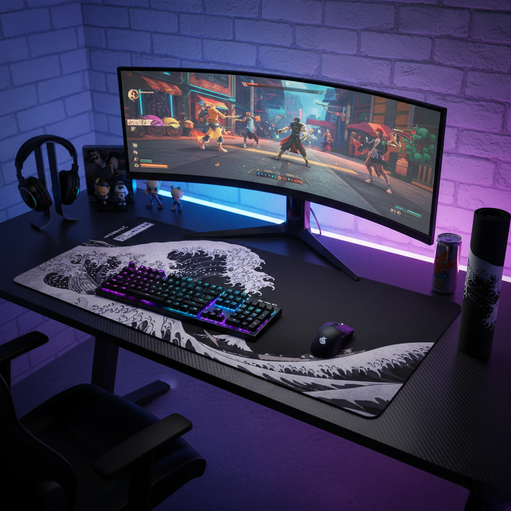MRGUW Mouse Pad Gaming Alas Laptop Keyboard Anti Slip Desk Mat 300x800x3mm - YL-600 Gambar produk MRGUW Mouse Pad Gaming Alas Laptop Keyboard Anti Slip Desk Mat 300x800x3mm - YL-600