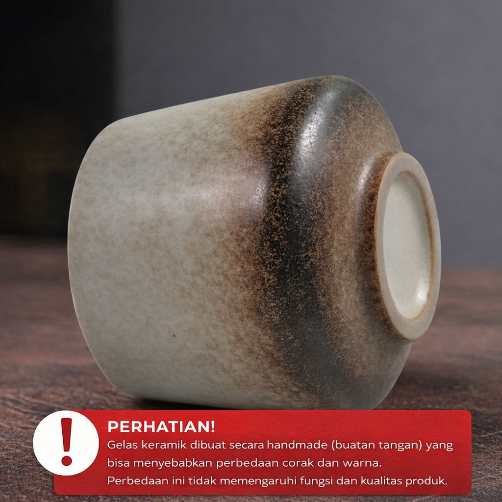 Gambar produk One Two Cups Gelas Keramik Kopi Teh Vintage Japanese Ceramic Cup 200ml - FB014