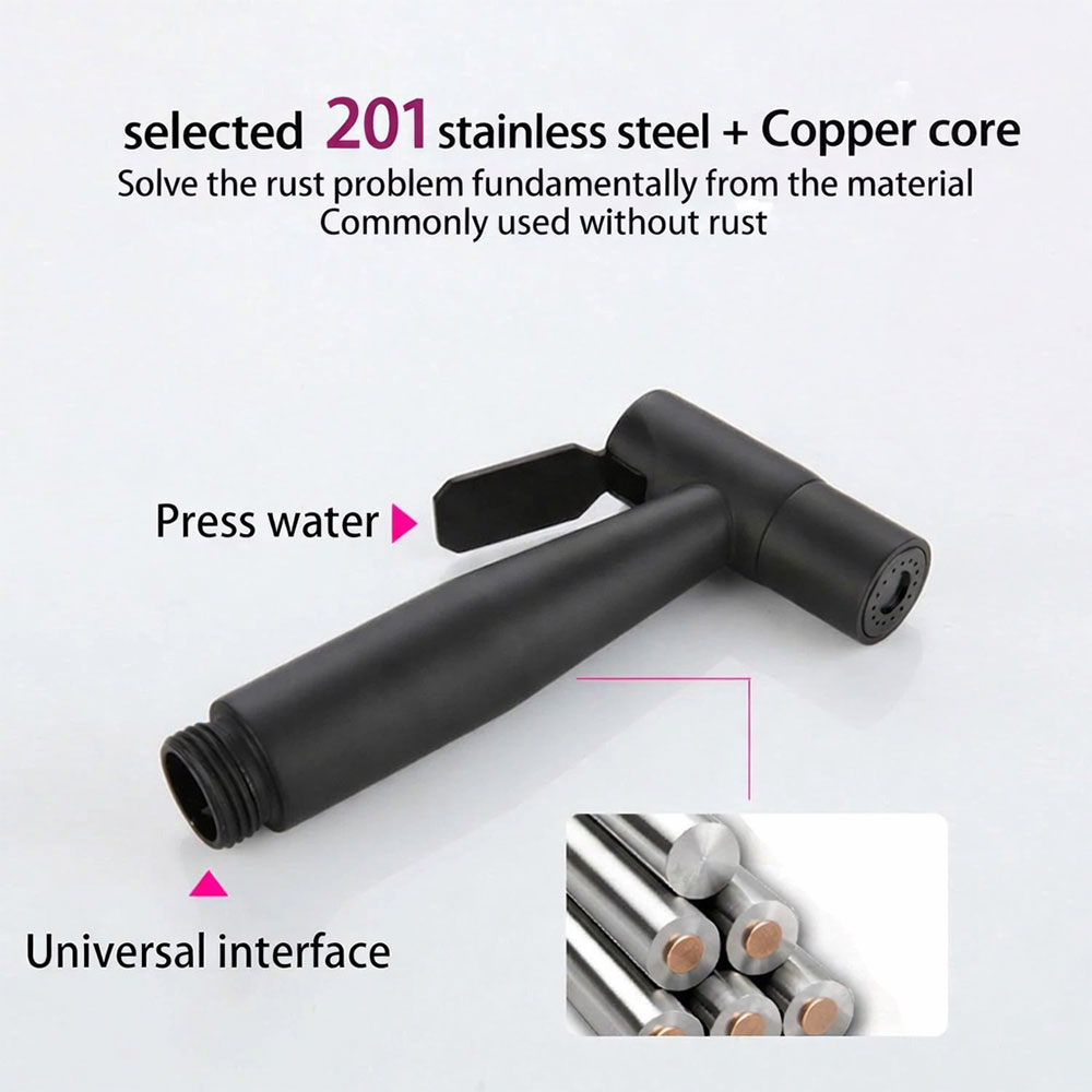 PALOMA Jet Shower Spray Gun Toilet Copper Adjustable Stainless Steel - T110 Gambar produk PALOMA Jet Shower Spray Gun Toilet Copper Adjustable Stainless Steel - T110