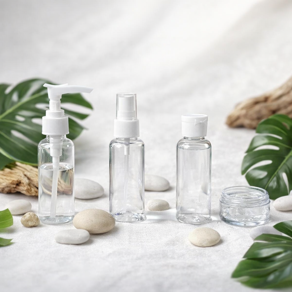 MUQGEW Botol Travel Size Liquid Bottle Pack 5 PCS - SV2 Gambar produk MUQGEW Botol Travel Size Liquid Bottle Pack 5 PCS - SV2