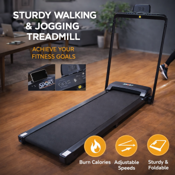 JCTOP Treadmill Elektrik Alat Fitness Gym Walking Pad Speaker 2.5 HP - 590F