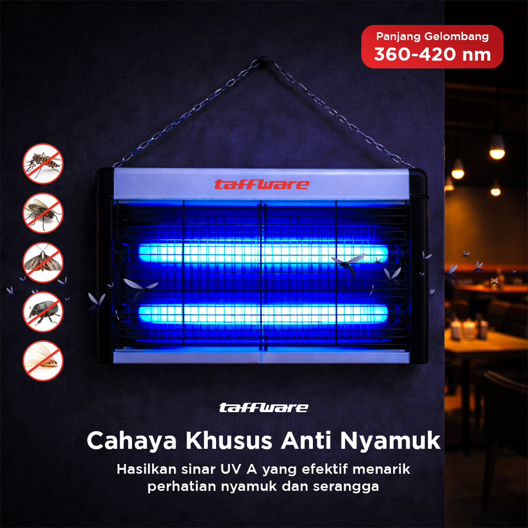 Taffware Lampu UV Anti Nyamuk Mosquito Killer Industrial Usage 20W - AP720 Gambar produk Taffware Lampu UV Anti Nyamuk Mosquito Killer Industrial Usage 20W - AP720