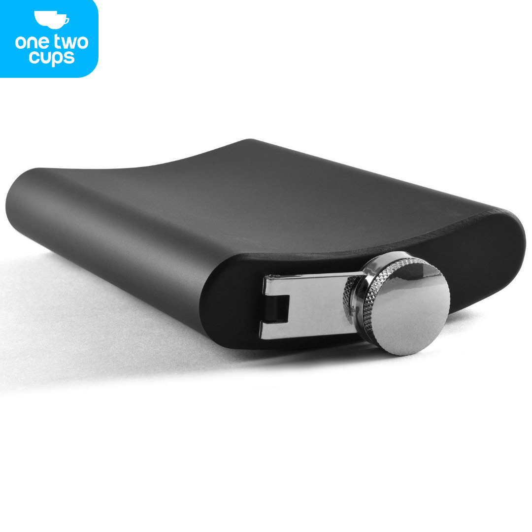 One Two Cups Botol Hip Flask Wine Whiskey Stainless Steel Plastic Cap 8oz - B-86 Gambar produk One Two Cups Botol Hip Flask Wine Whiskey Stainless Steel Plastic Cap 8oz - B-86