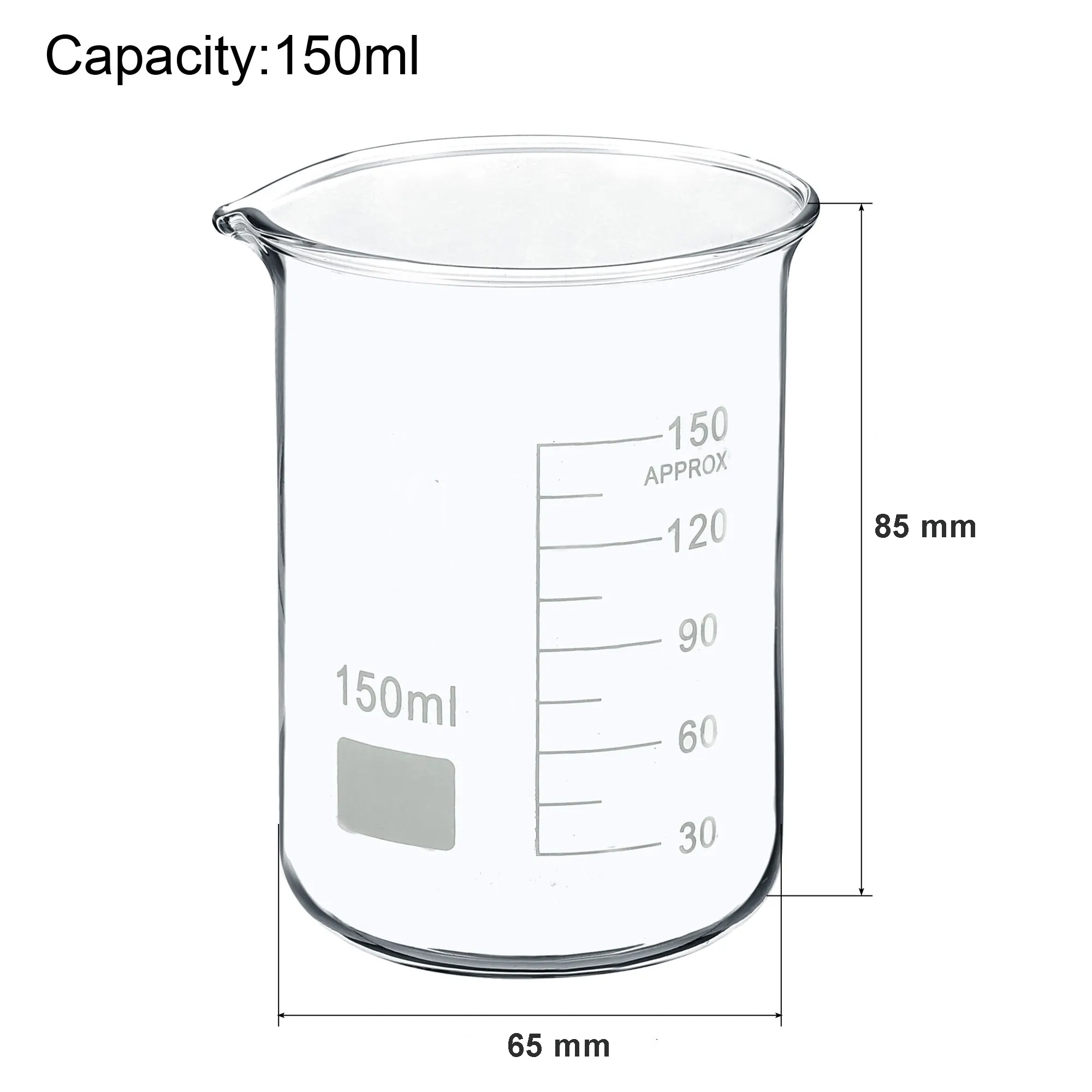 VYROX Gelas Ukur Kaca Borosilicate Glass Tahan Panas Kitchen Lab Kimia 150ml - GG-17 Gambar produk VYROX Gelas Ukur Kaca Borosilicate Glass Tahan Panas Kitchen Lab Kimia 150ml - GG-17