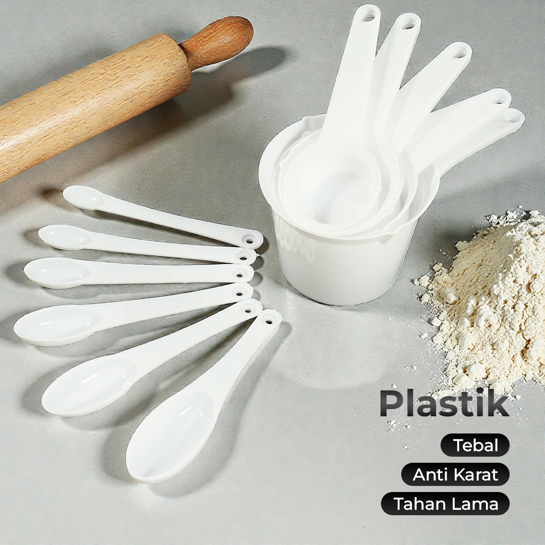 SPSK Sendok Takar Set Plastik Measuring Spoon 11 PCS - SP011 Gambar produk SPSK Sendok Takar Set Plastik Measuring Spoon 11 PCS - SP011