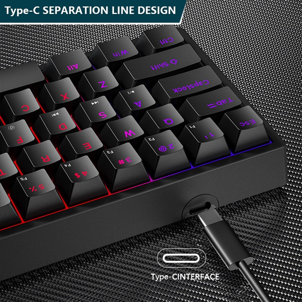 Y-FRUITFUL Keyboard Gaming Mechanical Feel 61 Key Blue Switch Wired - K33 Gambar produk Y-FRUITFUL Keyboard Gaming Mechanical Feel 61 Key Blue Switch Wired - K33