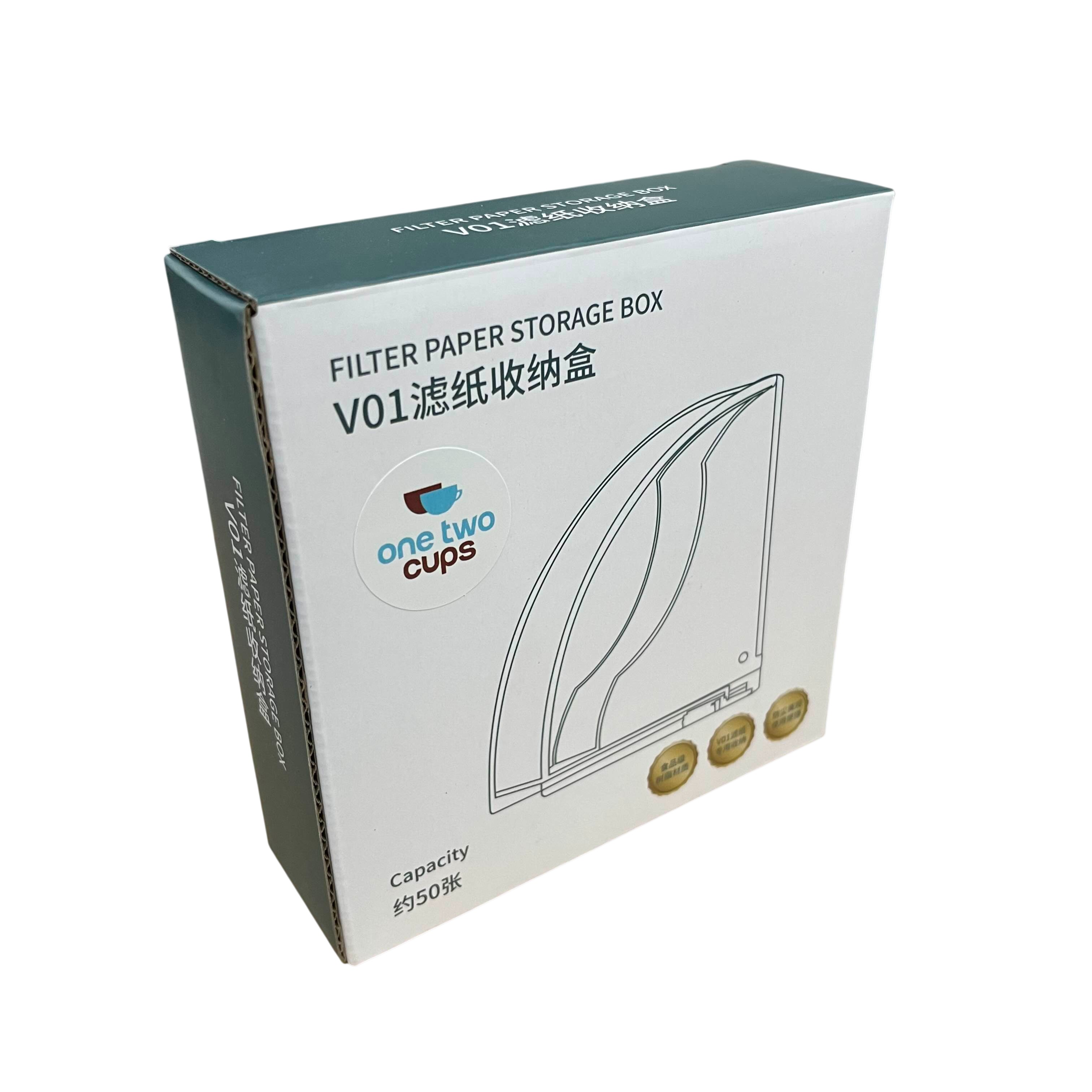 One Two Cups Tempat Kertas Kopi V60 Coffee Filter Paper Holder 40 Slot - V01 Gambar produk One Two Cups Tempat Kertas Kopi V60 Coffee Filter Paper Holder 40 Slot - V01