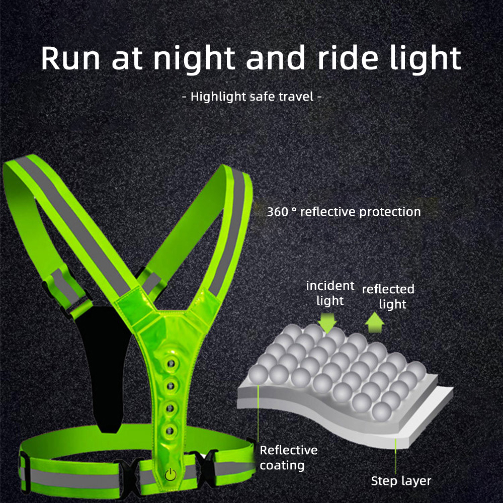 NOKIN Rompi Tali Reflektif Sabuk Keselamatan LED Reflective Vest - NK300 Gambar produk NOKIN Rompi Tali Reflektif Sabuk Keselamatan LED Reflective Vest - NK300