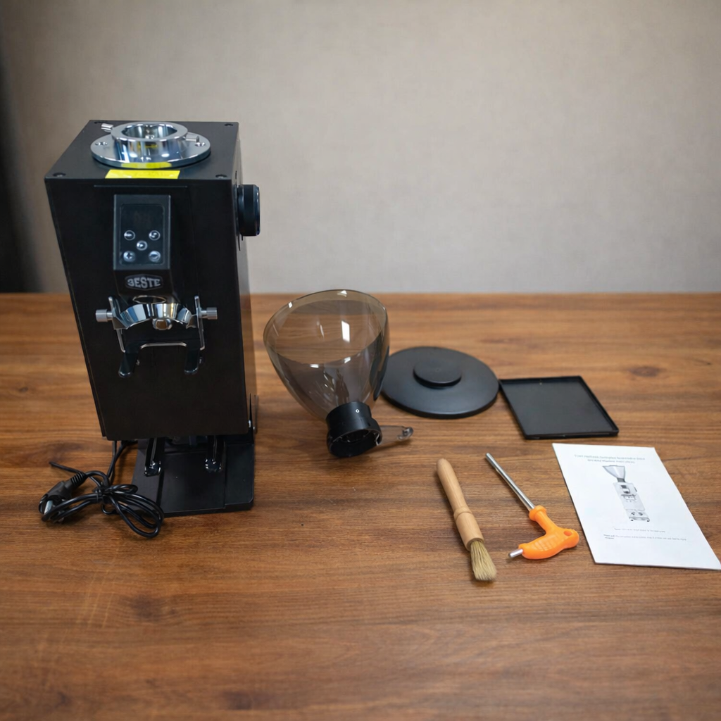 Trieste Penggiling Biji Kopi Coffee Grinder Auto Tamper 350W 450gr - K-64Y Gambar produk Trieste Penggiling Biji Kopi Coffee Grinder Auto Tamper 350W 450gr - K-64Y