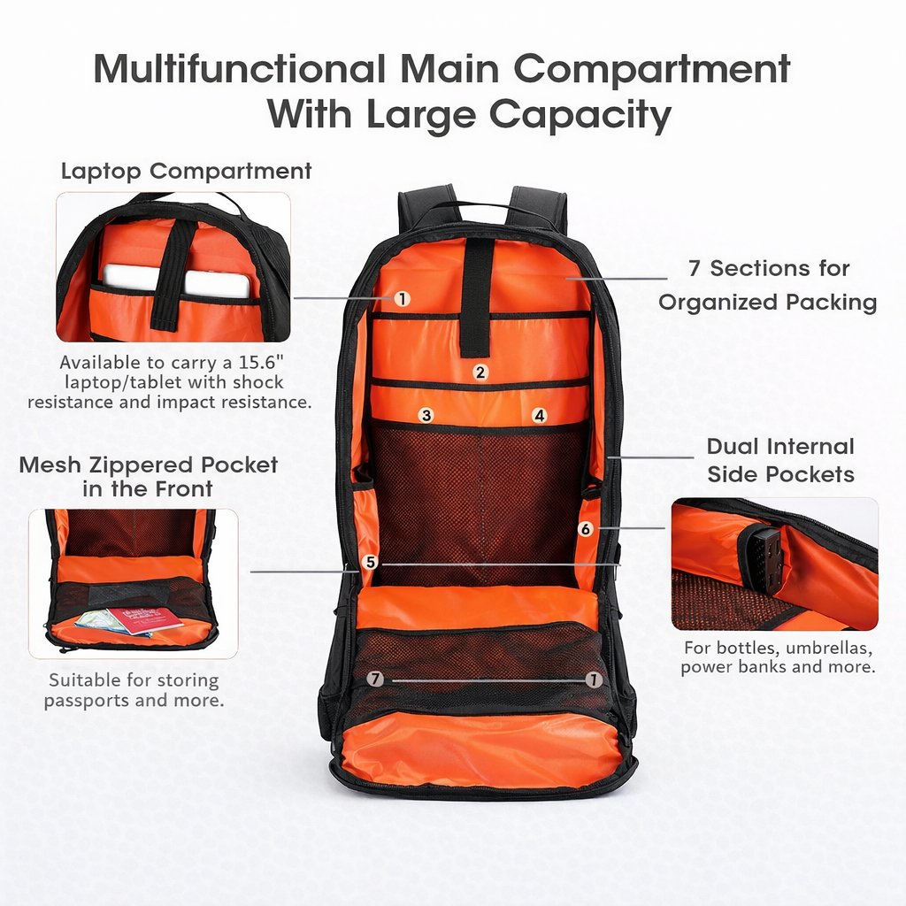 NITECORE Tas Ransel Laptop 15.6 Inch 600D Polyester MOLLE Sistem 23L - BP23 Gambar produk NITECORE Tas Ransel Laptop 15.6 Inch 600D Polyester MOLLE Sistem 23L - BP23