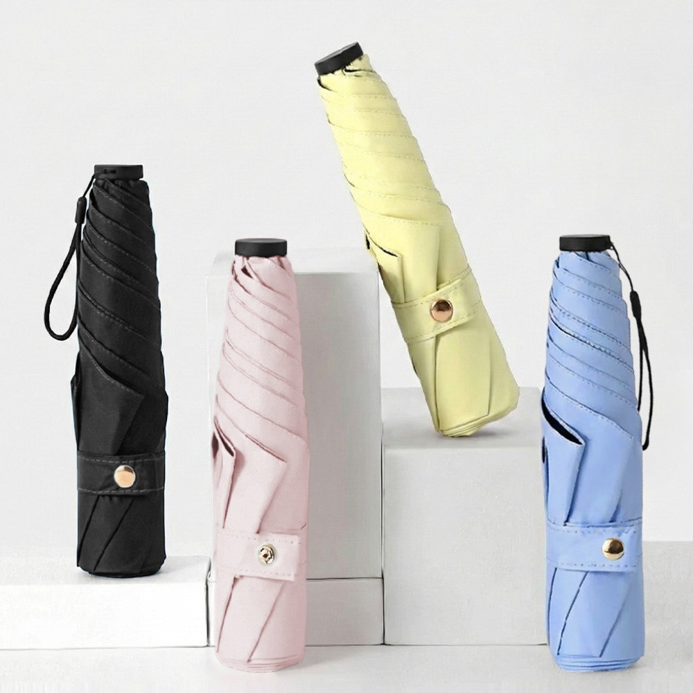 FRRUIWEN Payung Lipat Buka Tutup Manual Full Blackout UV 6 Bone - F-6 Gambar produk FRRUIWEN Payung Lipat Buka Tutup Manual Full Blackout UV 6 Bone - F-6