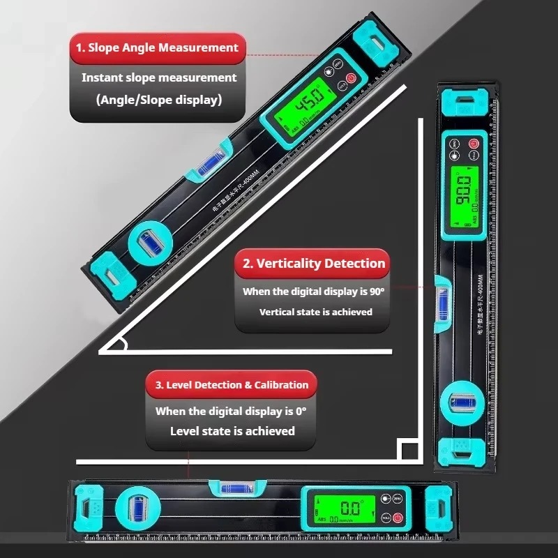 LTOOLS Spirit Level Waterpass Digital Magnetic High Precision 30cm - G50 Gambar produk LTOOLS Spirit Level Waterpass Digital Magnetic High Precision 30cm - G50