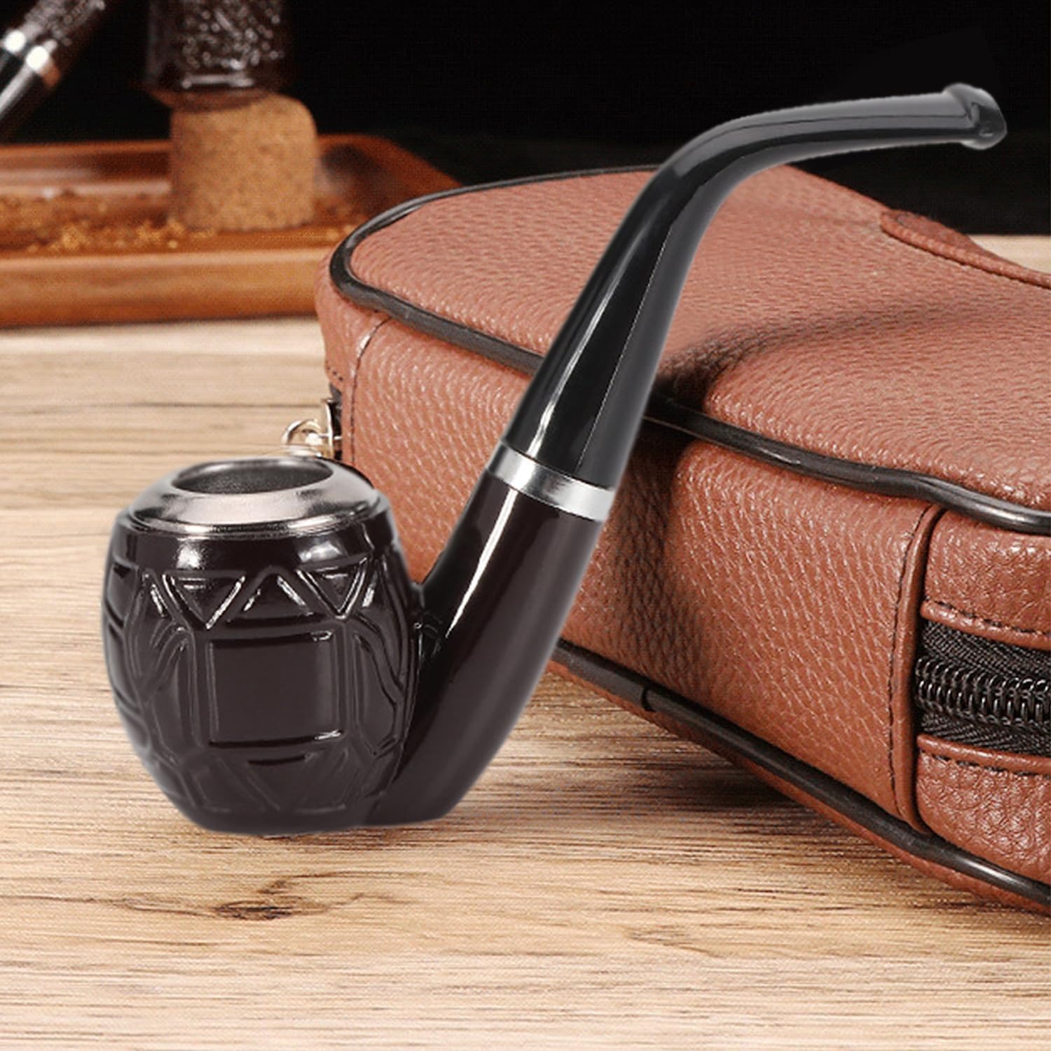 Jodel Pipa Rokok Tembakau Cangklong Tobacco Pipe Resin Washable Filter - ZF901 Gambar produk Jodel Pipa Rokok Tembakau Cangklong Tobacco Pipe Resin Washable Filter - ZF901