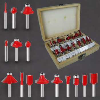 RCT Mata Bor Tungsten Carbide Router Bit Woodworking 8mm 15 PCS - RCT-15
