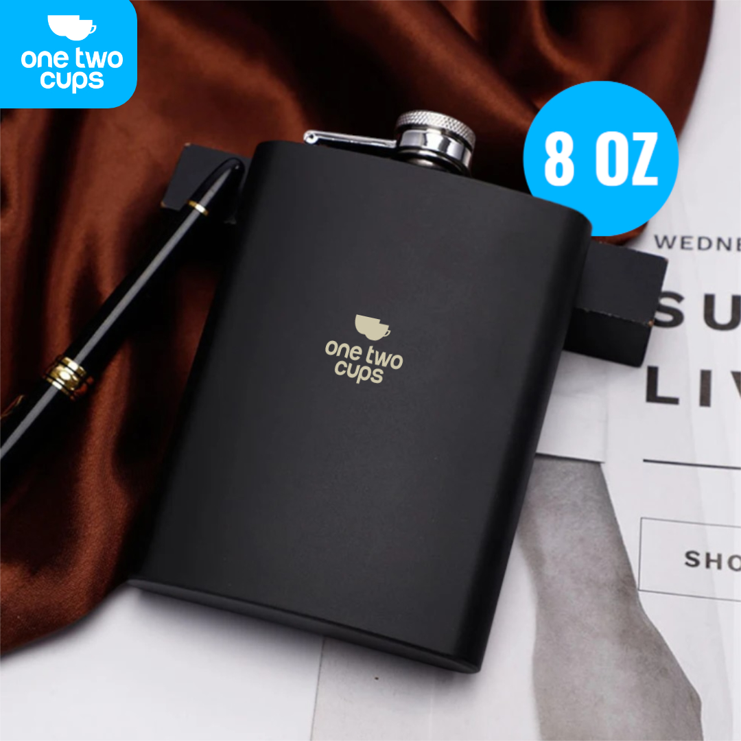 One Two Cups Botol Hip Flask Wine Whiskey Stainless Steel Plastic Cap 8oz - B-86 Gambar produk One Two Cups Botol Hip Flask Wine Whiskey Stainless Steel Plastic Cap 8oz - B-86
