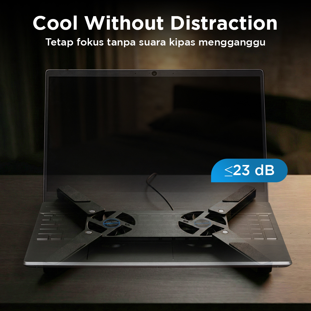 Kingcooler Cooling Pad Laptop Kipas Pendingin Lipat 2 Fan 14 Inch - 818 Gambar produk Kingcooler Cooling Pad Laptop Kipas Pendingin Lipat 2 Fan 14 Inch - 818