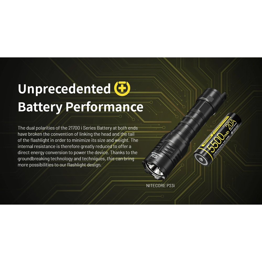 NITECORE Baterai Rechargeable 21700 3.6V 20A 5500mAh 1 PCS - NL2155HPi Gambar produk NITECORE Baterai Rechargeable 21700 3.6V 20A 5500mAh 1 PCS - NL2155HPi