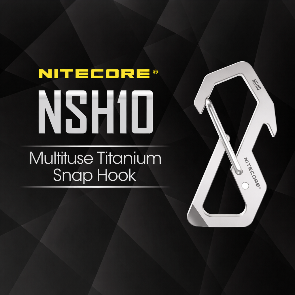 NITECORE Carabiner EDC Gantungan Kunci Multifungsi TC4 Titanium Alloy - NSH10 Gambar produk NITECORE Carabiner EDC Gantungan Kunci Multifungsi TC4 Titanium Alloy - NSH10