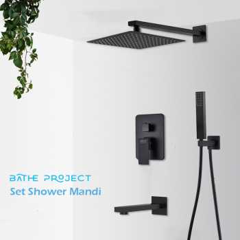 BATHE PROJECT Set Shower Mandi Keran Hand Spray Hot and Cold Water - Q3-WAY