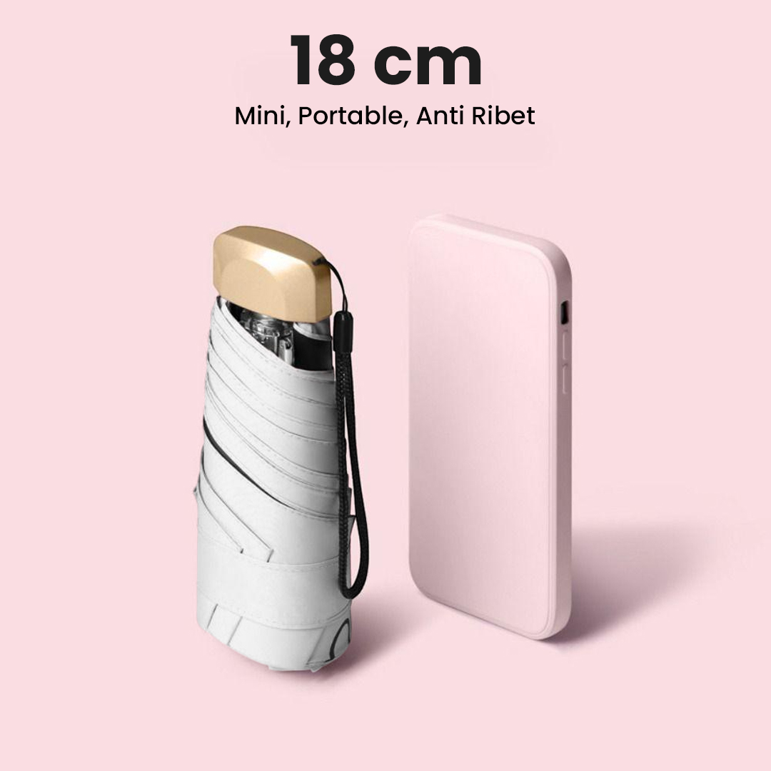 XMSJ Payung Lipat Vinyl Pocket Umbrella Anti UV UPF 50+ 6 Bone - HYZ-023 Gambar produk XMSJ Payung Lipat Vinyl Pocket Umbrella Anti UV UPF 50+ 6 Bone - HYZ-023