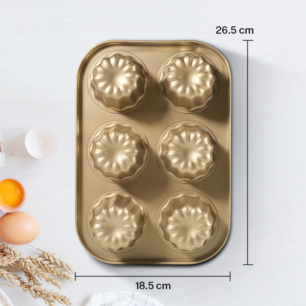Mako Cetakan Kue 3D Dessert Cake Mold Non Stick Baking Tray 6 - INU78 Gambar produk Mako Cetakan Kue 3D Dessert Cake Mold Non Stick Baking Tray 6 - INU78