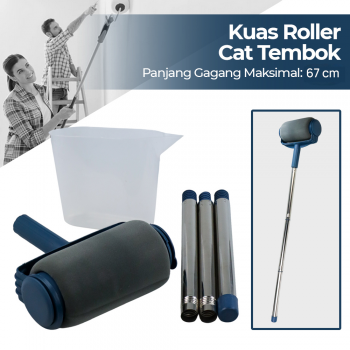 Gambar produk Alloet Kuas Roll Cat Tembok Paint Roller Brush 8.5cm - HD-TVYQS