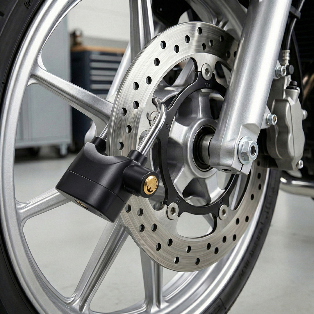 Kinbar Gembok Sepeda Motor Padlock Alarm Corrosion Resistant 110dB - 110 Gambar produk Kinbar Gembok Sepeda Motor Padlock Alarm Corrosion Resistant 110dB - 110